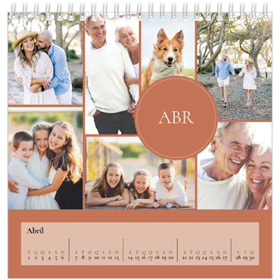 Exemplo de página 4, Calendários de mesa personalizados, opção 4