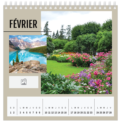 Exemple de page 2, Calendriers de bureau personnalisés, option 11