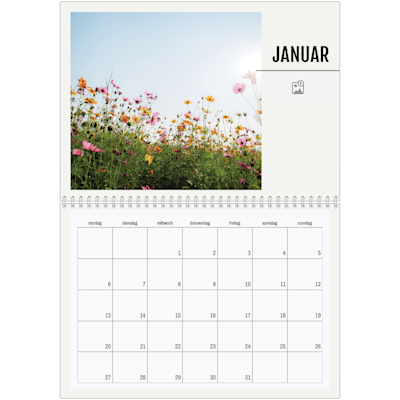 Beispiel für Seite 1, Wandkalender 2026, Option 15