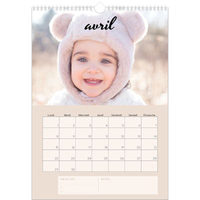 Exemple de page 4, Calendrier mural, option 20