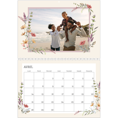 Exemple de page 4, Calendrier mural, option 6