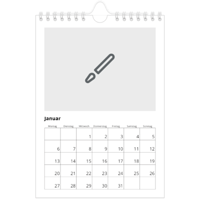 Beispiel für Seite 1, Wandkalender 2026, Option 1