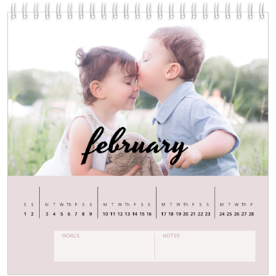 Example of page 2, Desk Calendars, option 10