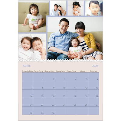 Exemplo de página 4, Calendários de parede, opção 22