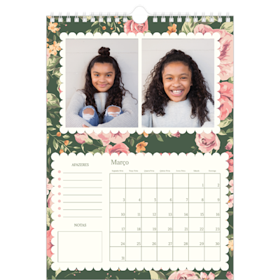 Exemplo de página 3, Calendários de parede, opção 16