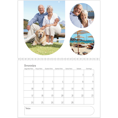 Exemplo de página 2, Calendários de parede, opção 21