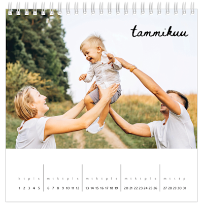 Esimerkki sivusta 1, Pöytäkalenterit omalla painatuksella, vaihtoehto 8