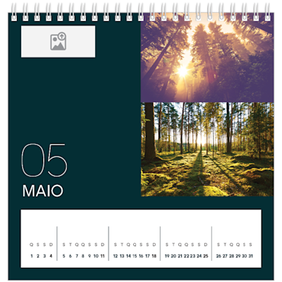 Exemplo de página 5, Calendários de mesa personalizados, opção 9