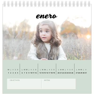 Ejemplo de página 1, Calendarios de mesa personalizados, opción 10