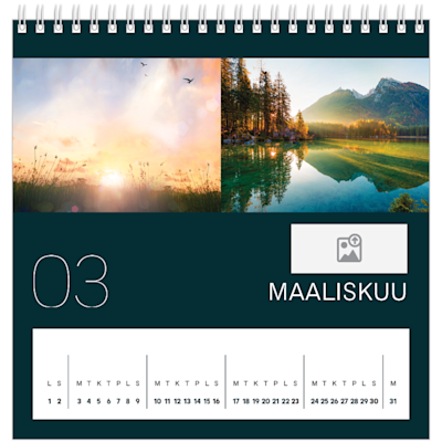 Esimerkki sivusta 3, Pöytäkalenterit omalla painatuksella, vaihtoehto 8