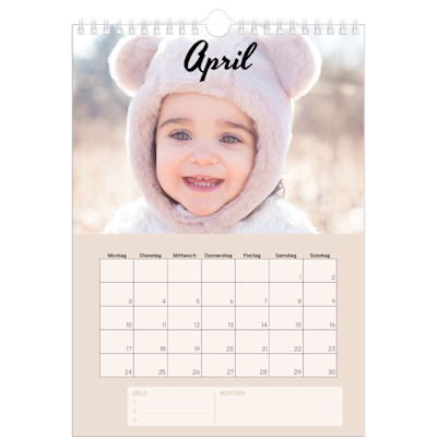 Beispiel für Seite 4, Wandkalender 2025, Option 13