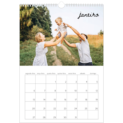 Exemplo de página 1, Calendários de parede, opção 7