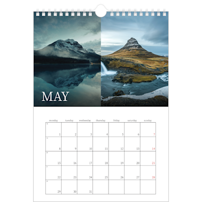Example of page 5, Wall Calendars, option 6