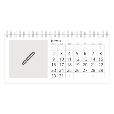 Example of page 1, Custom Desk Calendars, option 1