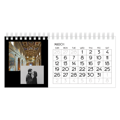 Example of page 3, Desk Calendars, option 3