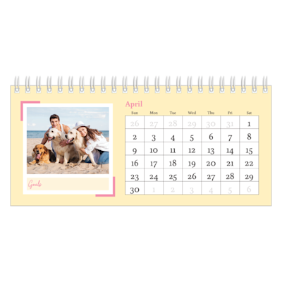 Example of page 4, Desk Calendars, option 12