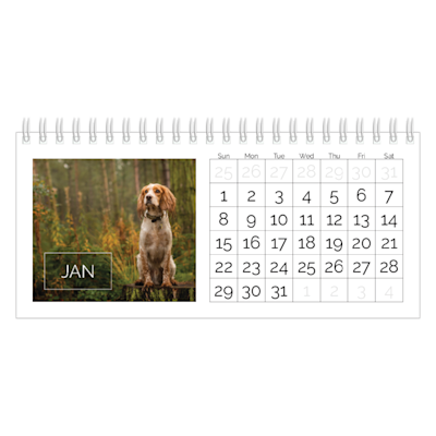 Example of page 1, Desk Calendars, option 8