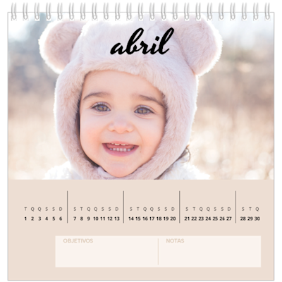 Exemplo de página 4, Calendários de mesa personalizados, opção 17