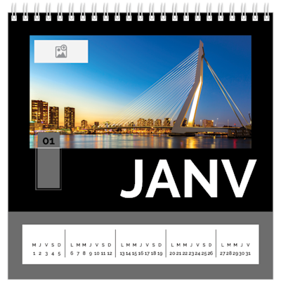 Exemple de page 1, Calendriers de bureau personnalisés, option 7