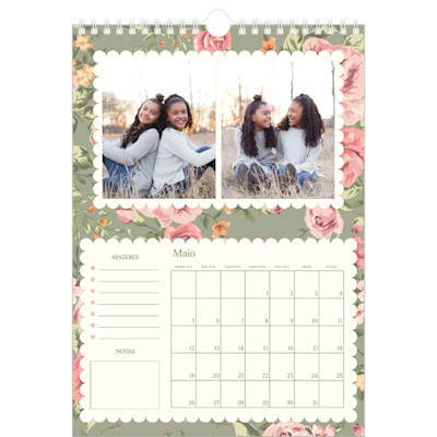 Exemplo de página 5, Calendários de parede, opção 16
