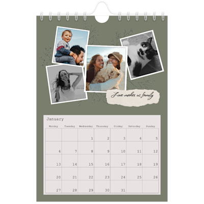 Example of page 1, Custom Wall Calendars, option 5