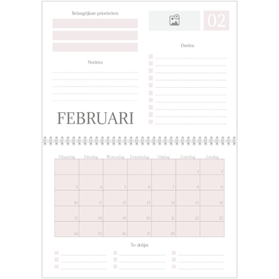 Voorbeeld van pagina 2, Wandkalenders 2026, optie 7
