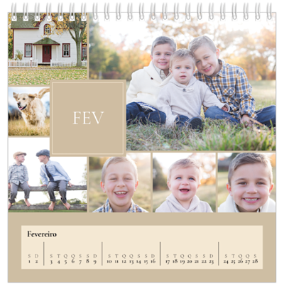 Exemplo de página 2, Calendários de mesa personalizados, opção 4
