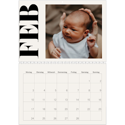Beispiel für Seite 2, Wandkalender 2026, Option 24