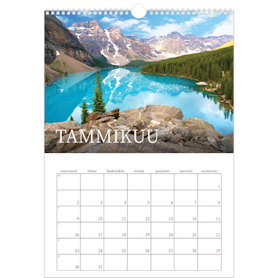 Esimerkki sivusta 1, Seinäkalenterit, vaihtoehto 15