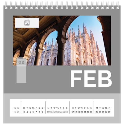 Example of page 2, Desk Calendars, option 7