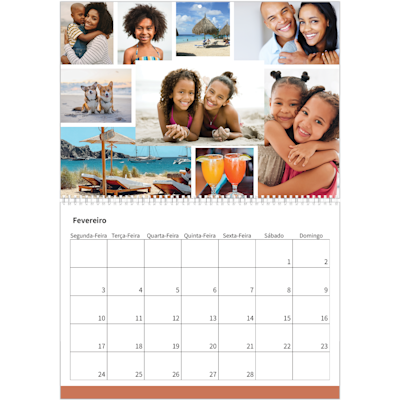 Exemplo de página 2, Calendários de parede, opção 16