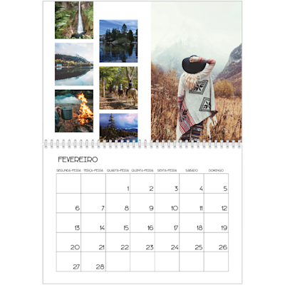 Exemplo de página 2, Calendários de parede, opção 5