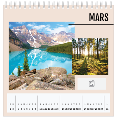 Exemple de page 3, Calendriers de bureau personnalisés, option 11