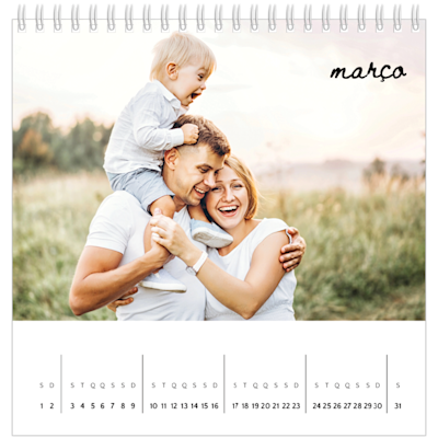 Exemplo de página 3, Calendários de mesa personalizados, opção 8