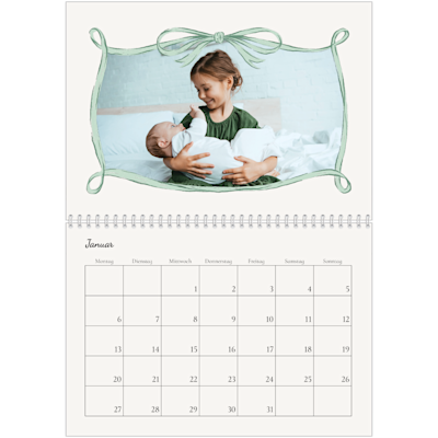 Beispiel für Seite 1, Wandkalender 2026, Option 24