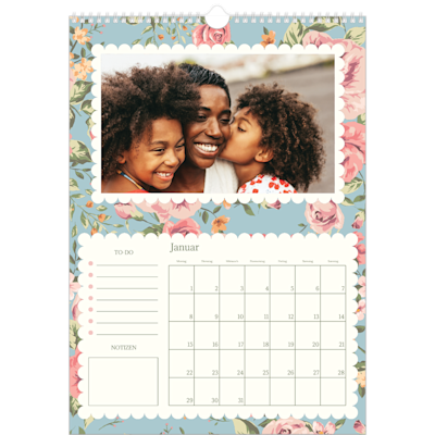 Beispiel für Seite 1, Wandkalender 2026, Option 21