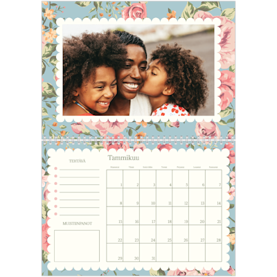 Esimerkki sivusta 1, Kiiltävät valokuvakalenterit, vaihtoehto 24