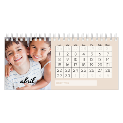Ejemplo de página 4, Calendarios de escritorio personalizados, opción 6