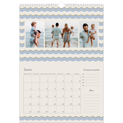 Exemplo de página 1, Calendários de parede, opção 6