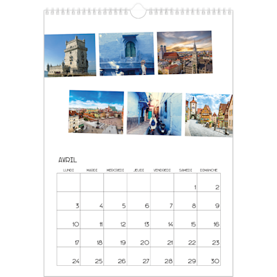 Exemple de page 4, Calendrier mural, option 5