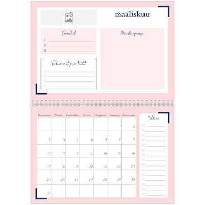 Esimerkki sivusta 3, Kiiltävät valokuvakalenterit, vaihtoehto 13