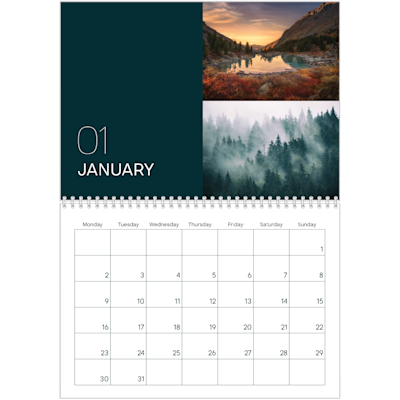 Example of page 1, Custom Wall Calendars, option 11