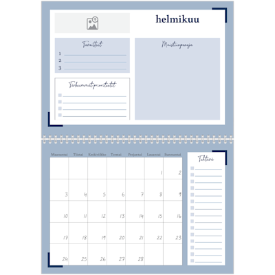 Esimerkki sivusta 2, Kiiltävät valokuvakalenterit, vaihtoehto 13