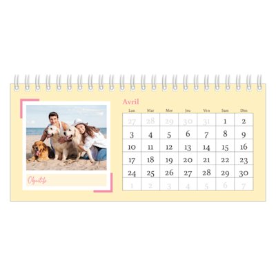 Exemple de page 4, Calendriers de bureau personnalisés, option 11