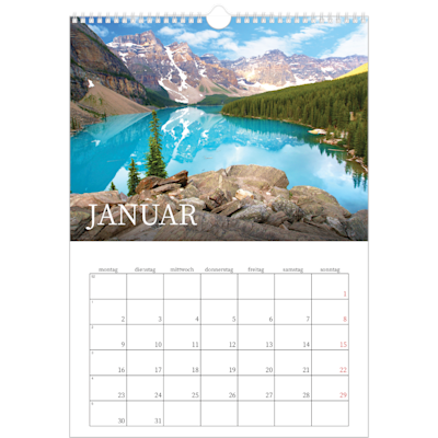 Beispiel für Seite 1, Wandkalender 2026, Option 8
