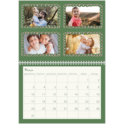 Exemplo de página 3, Calendários de parede, opção 18
