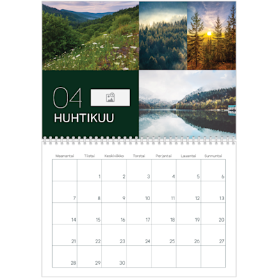 Esimerkki sivusta 4, Kiiltävät valokuvakalenterit, vaihtoehto 10