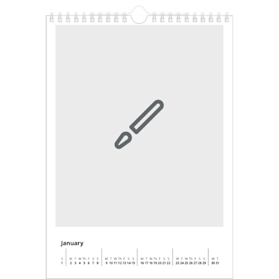 Example of page 1, Custom Wall Calendars, option 2