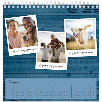 Exemplo de página 3, Calendários de mesa personalizados, opção 12