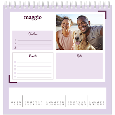 Esempio di pagina 5, Calendari da tavolo personalizzati, opzione 13